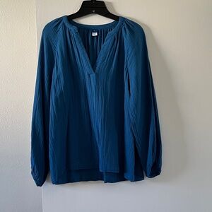 Royal Blue Peasant Top